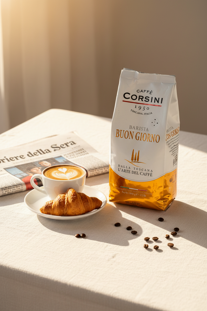 Caffè Corsini Buon Giorno lifestyle foto – Italiaans ontbijt