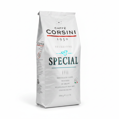 Caffè Corsini Selezione Special koffiebonen productfoto witte achtergrond